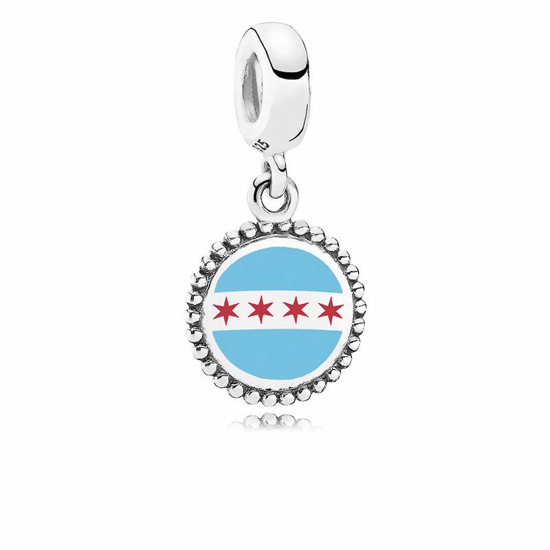 Pandora Chicago Flag Dangle Charm Silver Egypt ZJ5629310